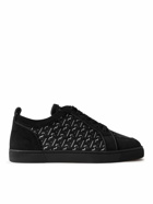 Christian Louboutin - Rantulow Rubber-Trimmed Mesh and Suede Sneakers - Black