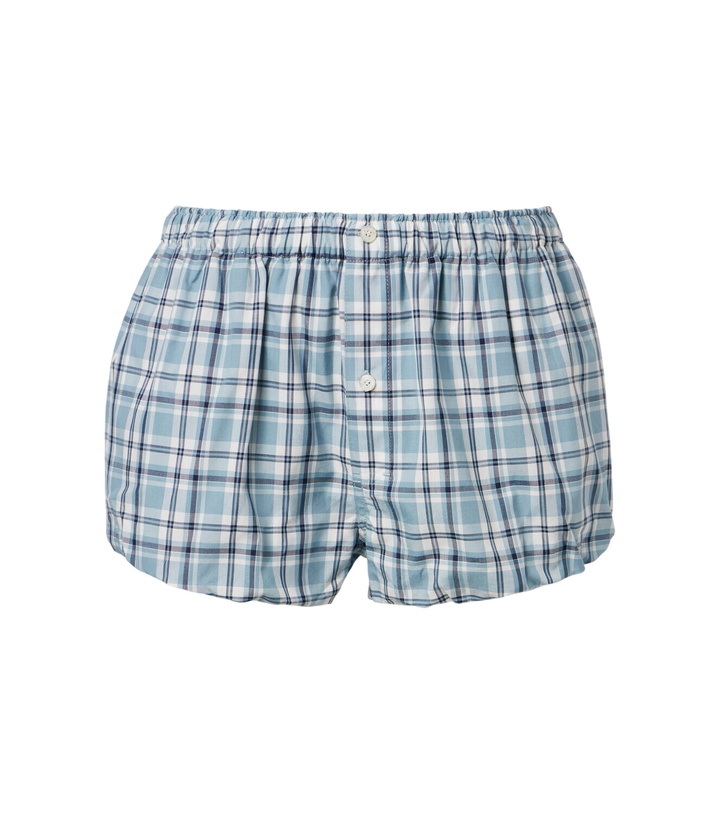 Photo: Acne Studios Checked cotton shorts
