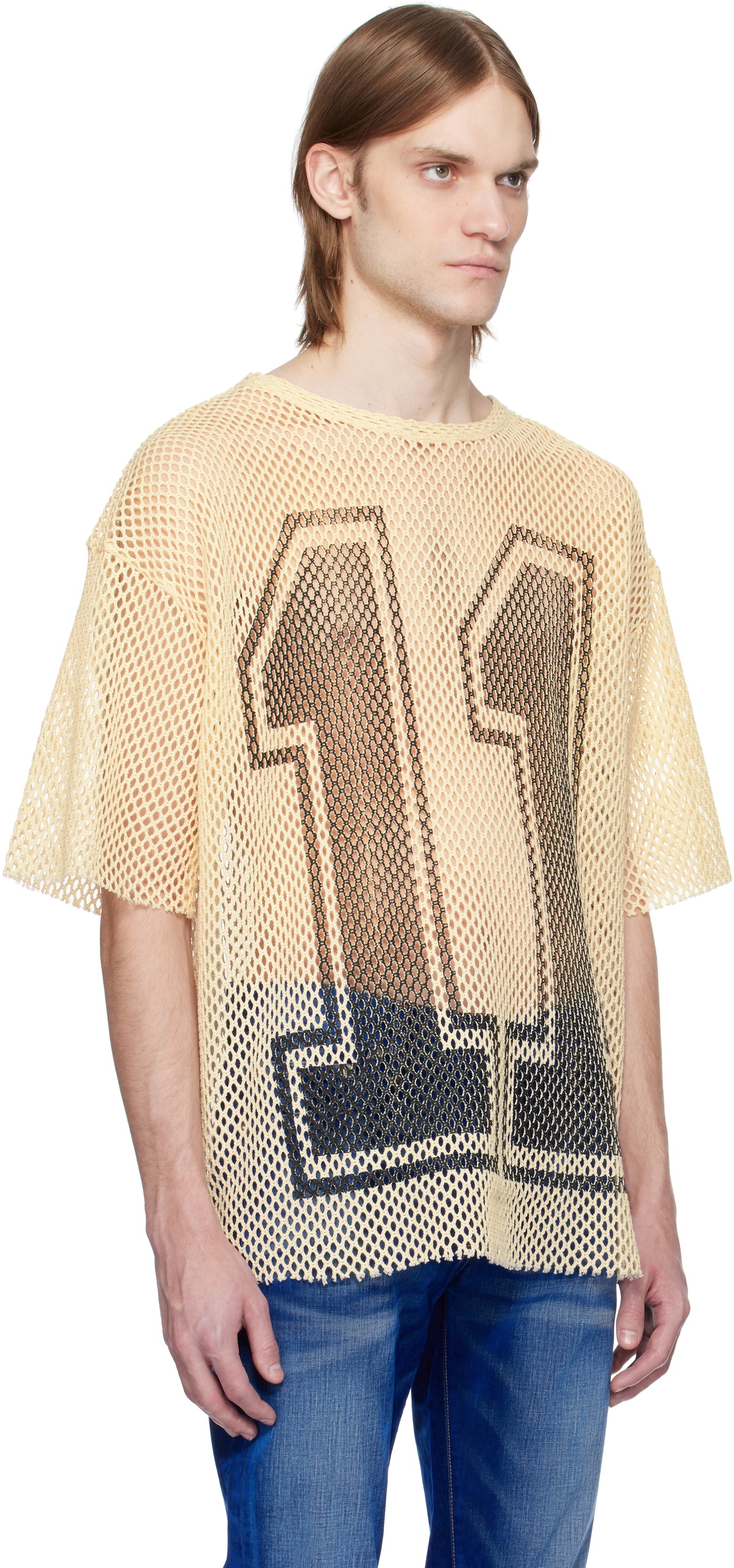 COÛT DE LA LIBERTÉ Off-White Roosevelt Fisherman OG Net Football T-shirt
