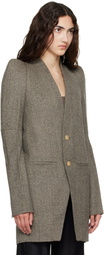Rick Owens Gray Tower Metro Blazer