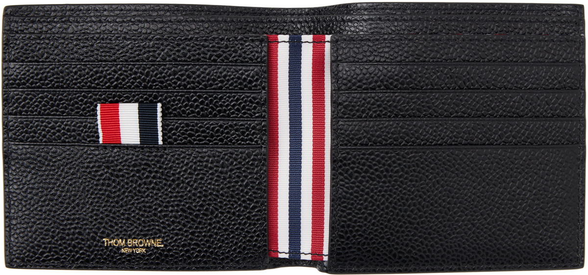 Thom Browne Black Pebble Grain Bifold Wallet