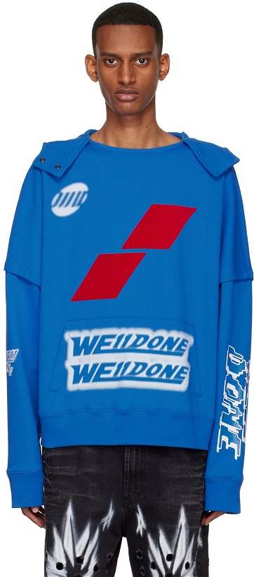 Photo: We11done Blue Cotton Hoodie