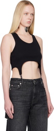 Jean Paul Gaultier Black 'The Garter Bra' Tank Top