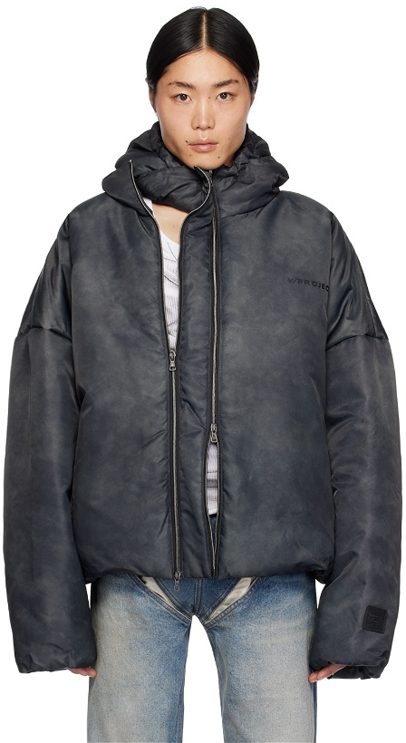 Photo: Y/Project Gray Double Collar Puffer Jacket