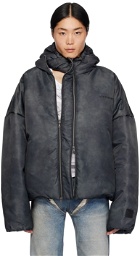 Y/Project Gray Double Collar Puffer Jacket