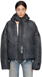 Y/Project Gray Double Collar Puffer Jacket
