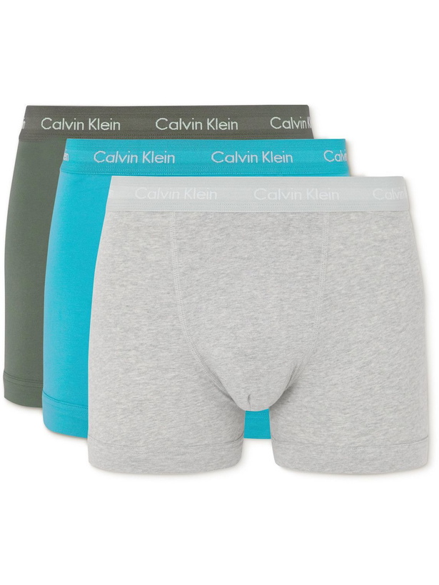 Photo: Calvin Klein Underwear - Three-Pack Stretch-Cotton Boxer Briefs - Multi