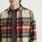 Polo Ralph Lauren Men's Flannel Check Overshirt in Cream Red Multi