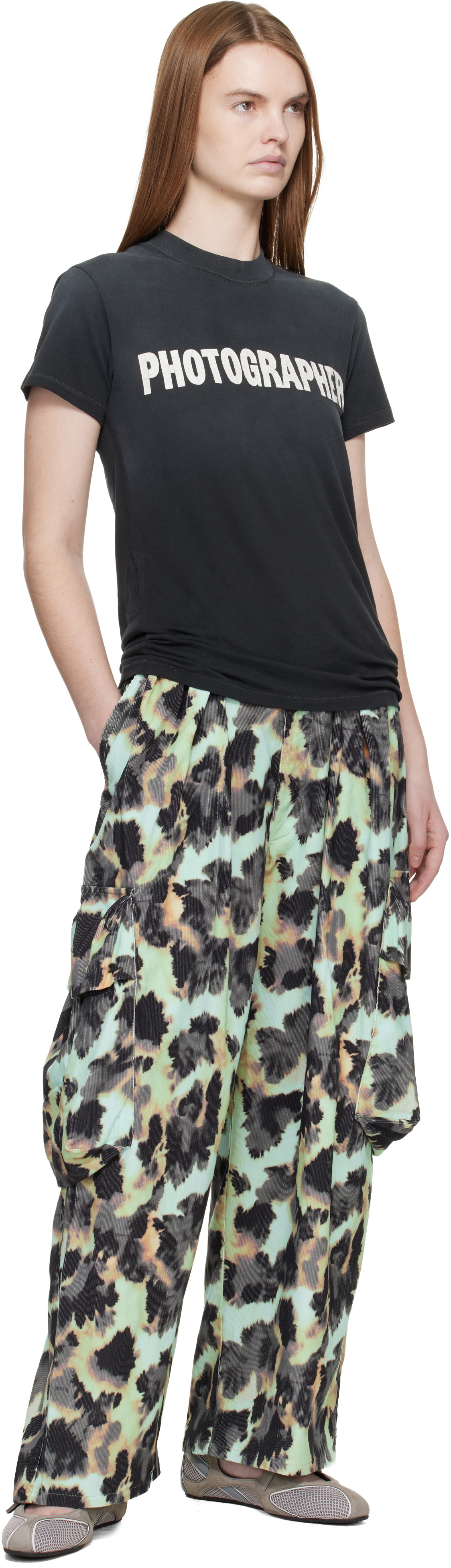 Collina Strada Multicolor Pleated Cargo Pants