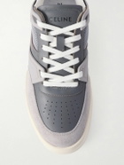 CELINE - CT-09 Rubber-Trimmed Suede, Leather and Mesh Sneakers - Gray