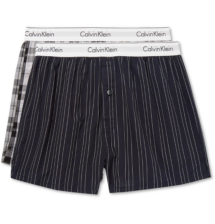 Photo: Calvin Klein Underwear - Two-Pack Printed Cotton Boxer Shorts - Multi