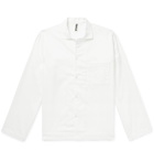 TEKLA - Convertible-Collar Organic Cotton-Flannel Pyjama Shirt - Neutrals