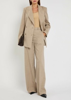 Joseph Alana Wide-leg Stretch-wool Trousers Cream