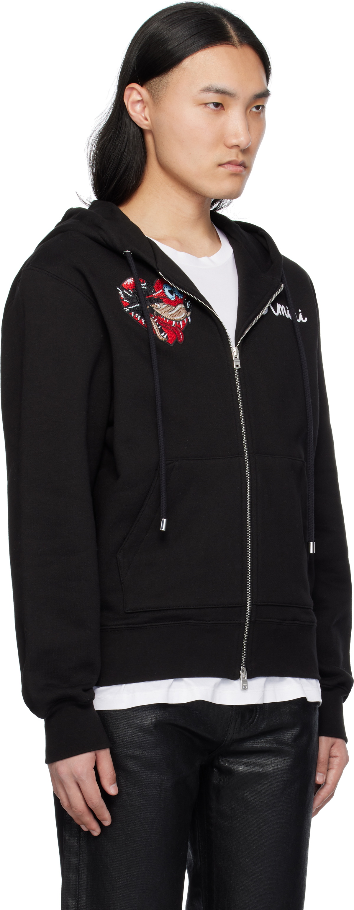 AMIRI Black 'Amiri' Jazz Wolf Hoodie Amiri