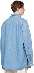 Hed Mayner Blue Denim Shirt