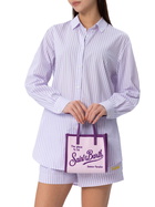 MC2 Saint Barth Lilac Mini Vivian Straw Handbag