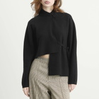 STEL Women's Asymmetric Wrap Cardigan in Black