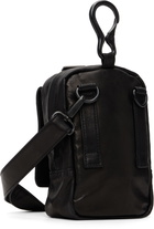 YOHJI YAMAMOTO Black Scratch Horse Leather Zip Shoulder Pouch