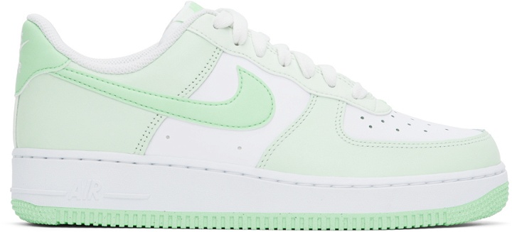 Photo: Nike Green & White Air Force 1 '07 Sneakers