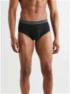 Hamilton And Hare - Five-Pack Seamless Stretch-Cotton Briefs - Black