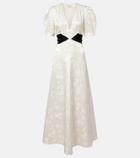 Gabriela Hearst Larkin floral silk midi dress