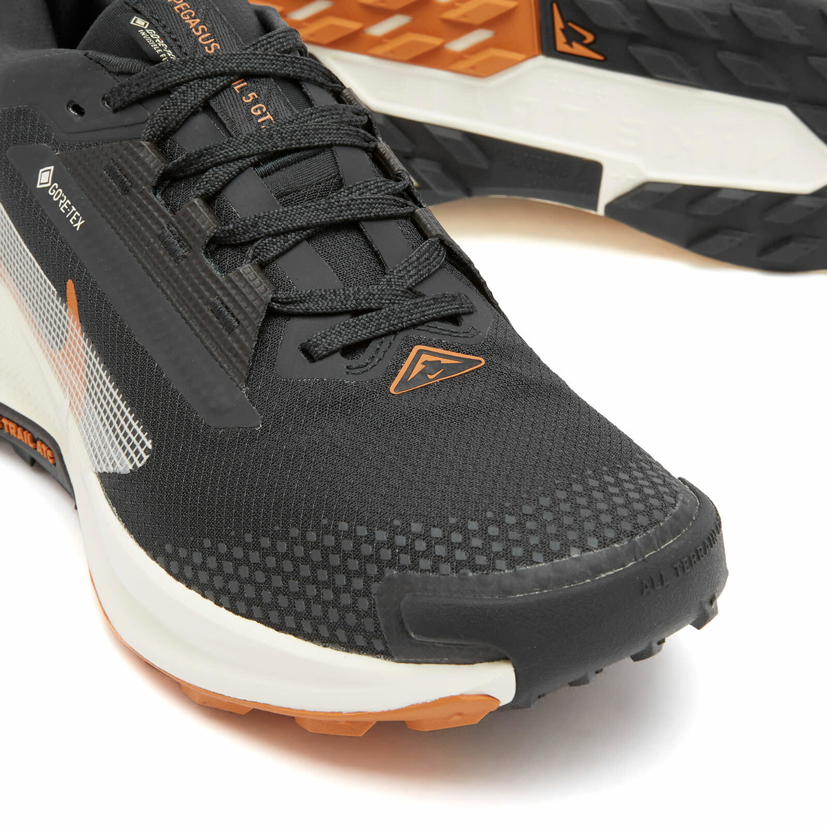 Nike Running Women's Nike Pegasus Trail 5 Gore-Tex Sneaker in Noir/Ivory/Monarch
