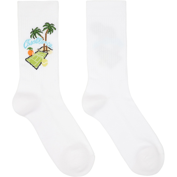 Photo: Casablanca White Astral Plane Socks