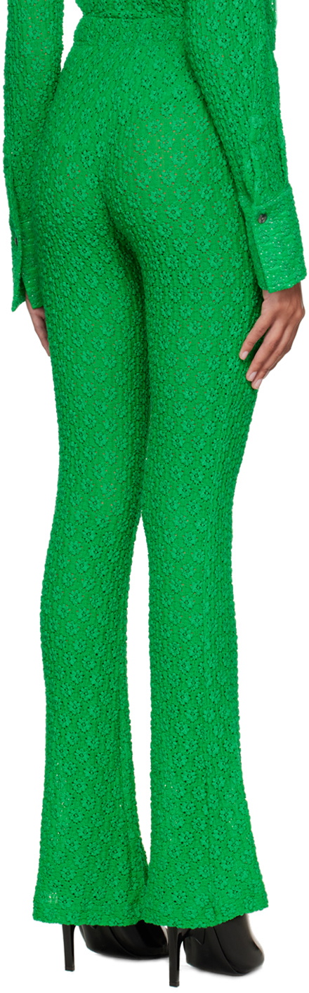 Song for the Mute Green Slim Flared Trousers