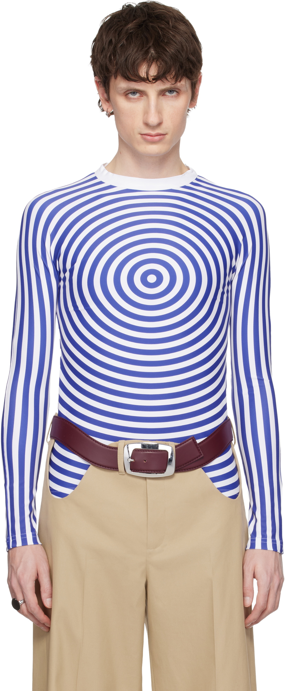 Jean Paul Gaultier Blue & White 'The Blue Target' T-shirt