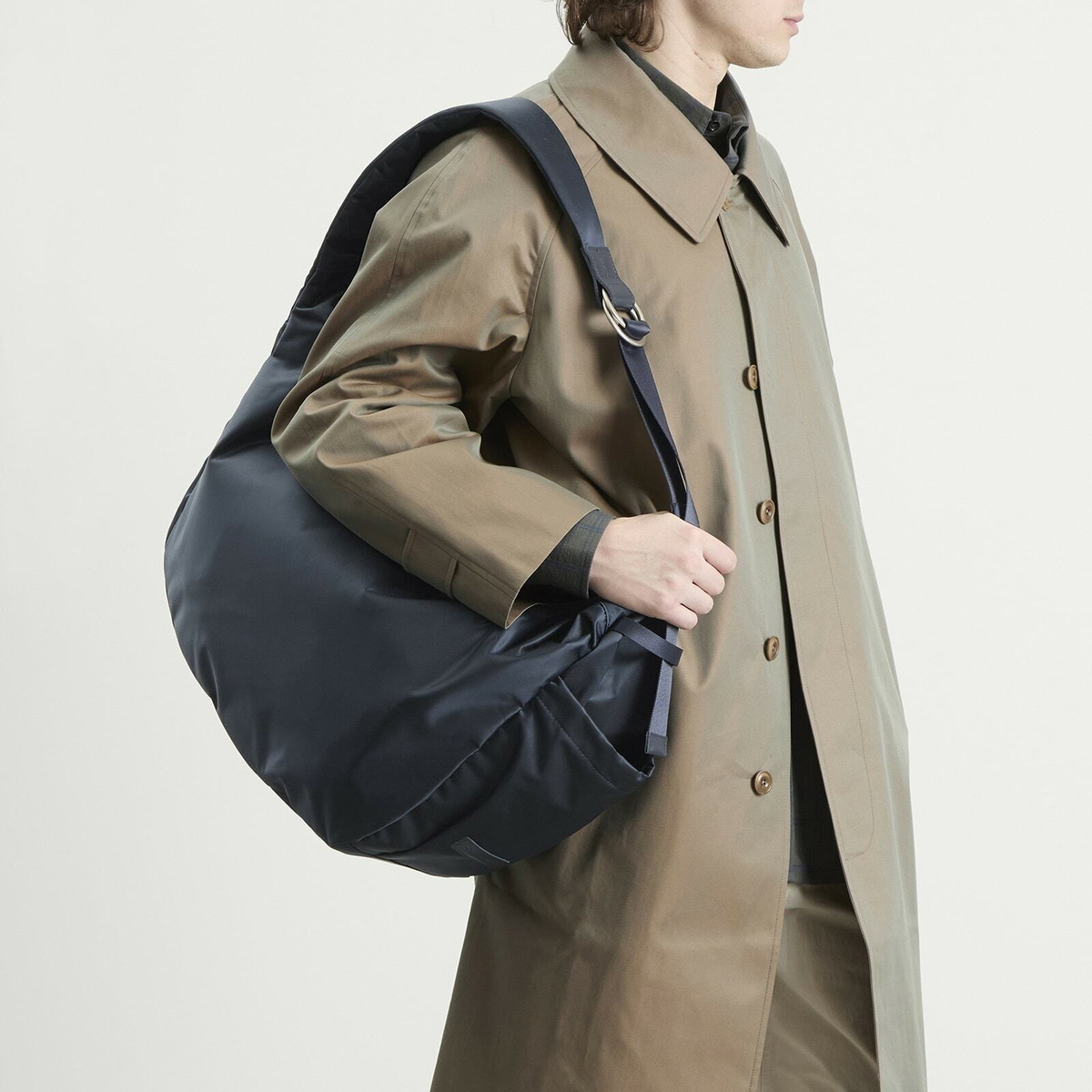 Master-Piece Ark Solid Shoulder Bag - Large in Navy 