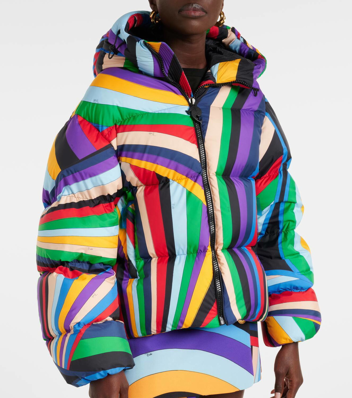 EMILIO PUCCI マルチカラーダウンジャケット　40 中古・古着通販】Emilio Pucci (エミリオ プッチ) 総柄ダウンコート
