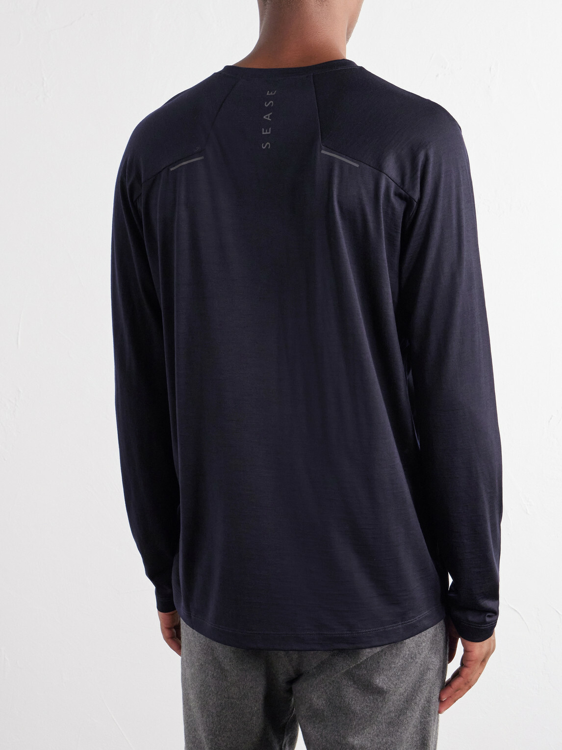 SEASE - Virgin Wool-Jersey Ski Base Layer - Blue