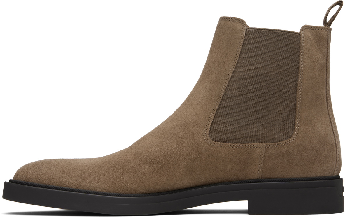 BOSS Brown Suede Chelsea Boots