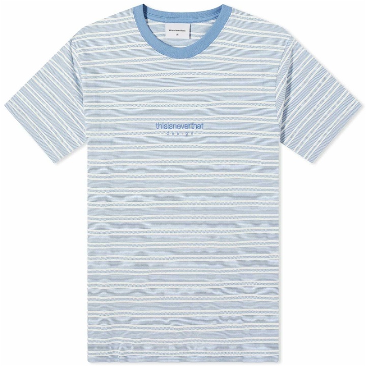 Photo: thisisneverthat Men's Micro Striped T-Shirt in Blue