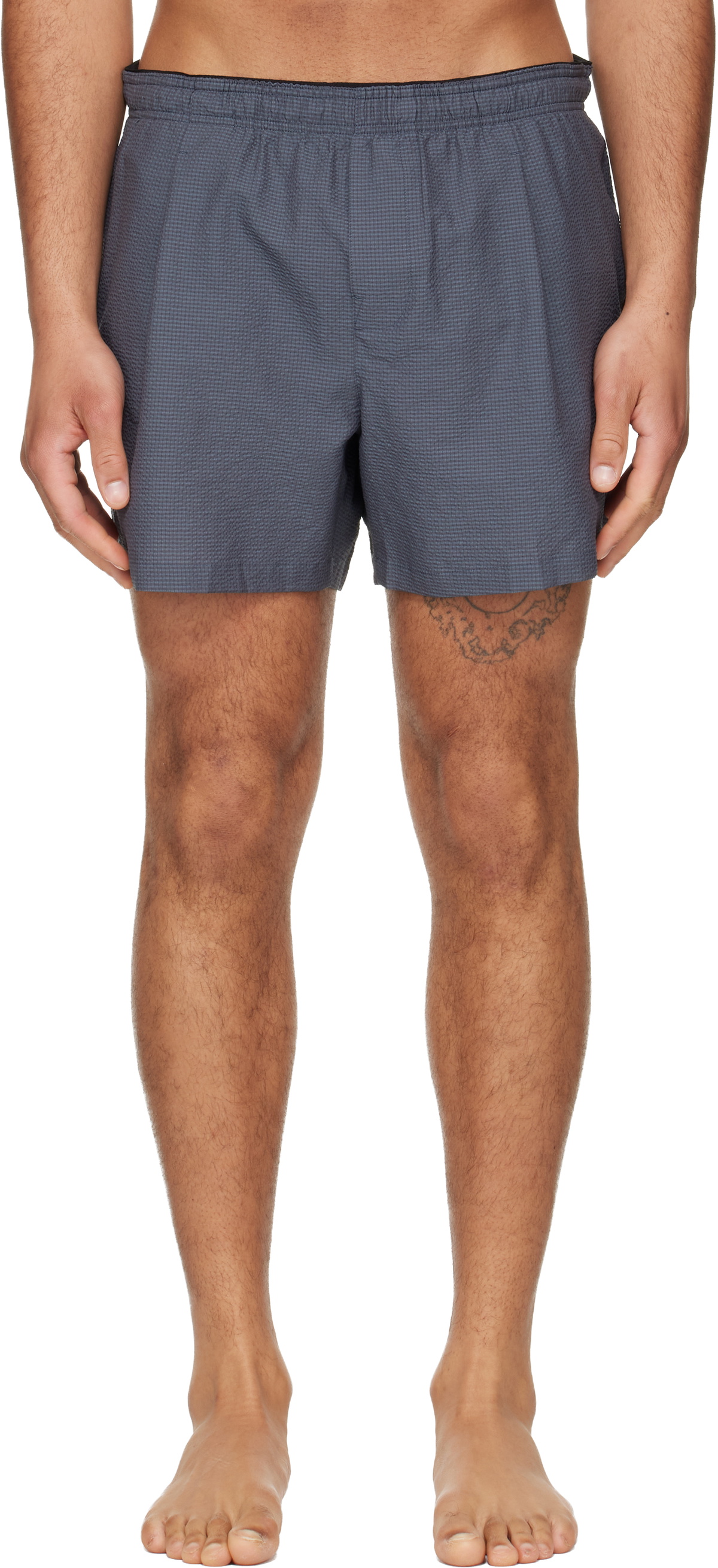 OUR LEGACY Gray Boxer Swim Shorts
