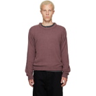 LEMAIRE Purple Crew-Neck Alpaca Wool Blend Sweater
