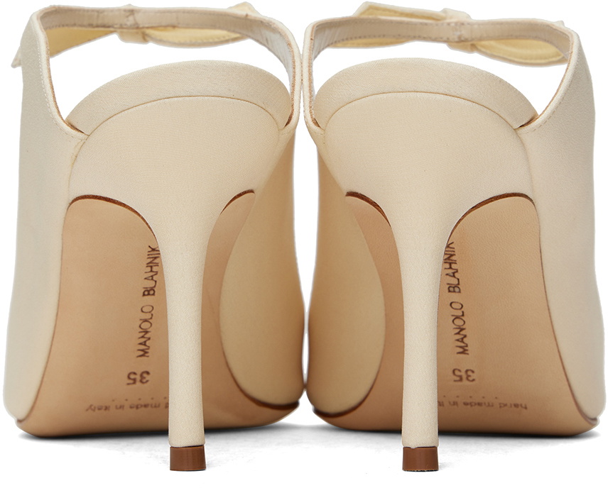 Manolo Blahnik Beige Fiocchetti Heeled Sandals Manolo Blahnik