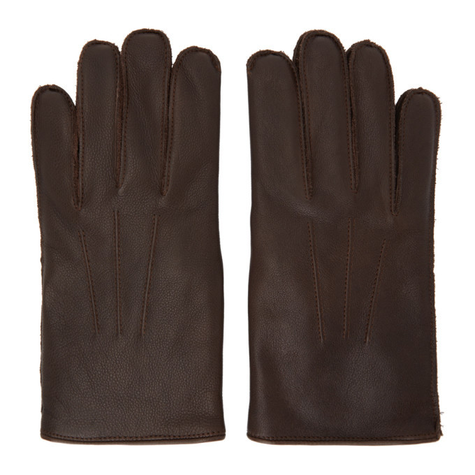 RRL - Cashmere-Lined Leather Gloves - Brown RRL