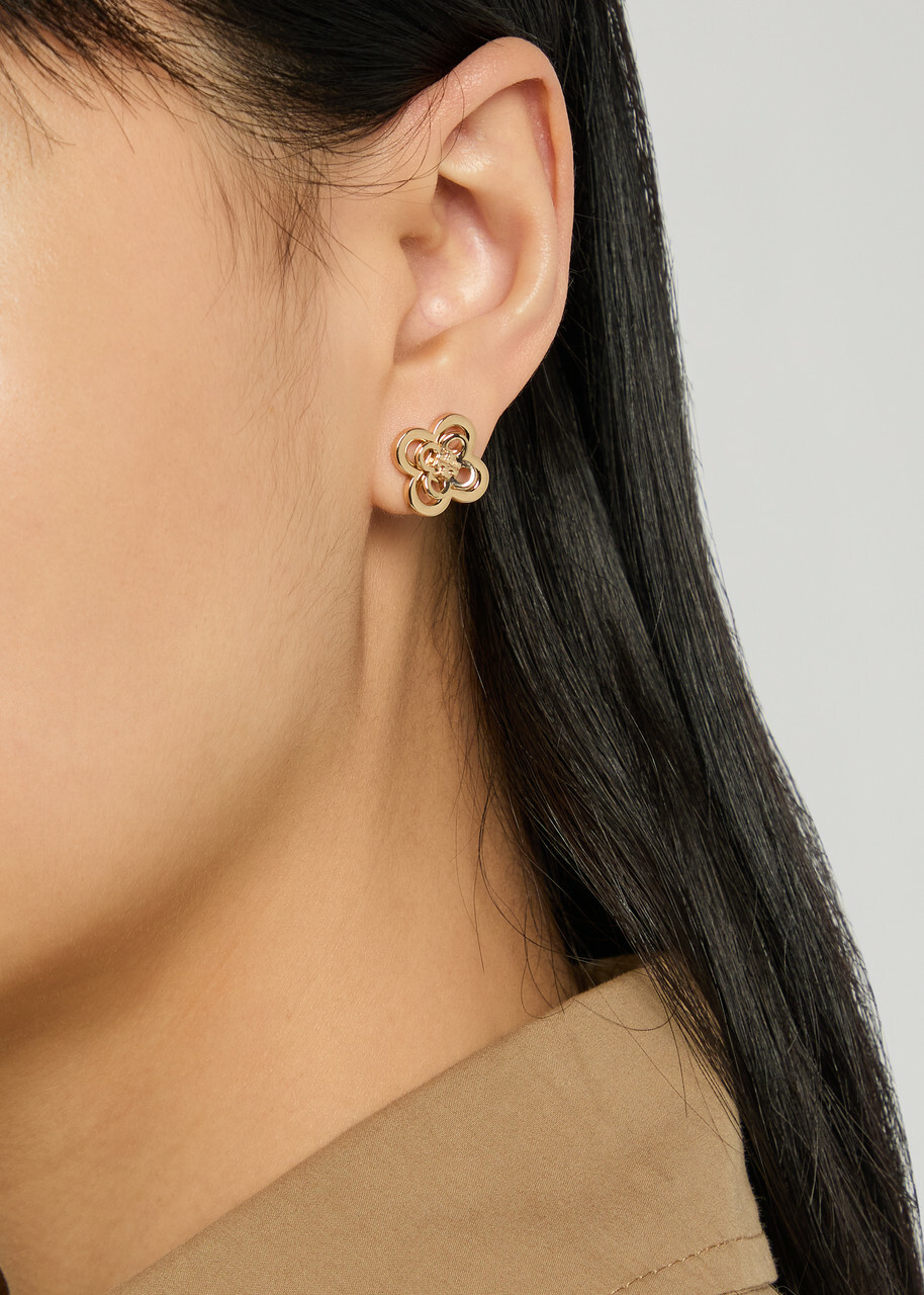 Tory Burch Kira Clover 18kt Gold-plated Stud Earrings - One Size