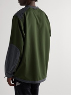 And Wander - Vent Nylon-Trimmed Ripstop Sweatshirt - Green