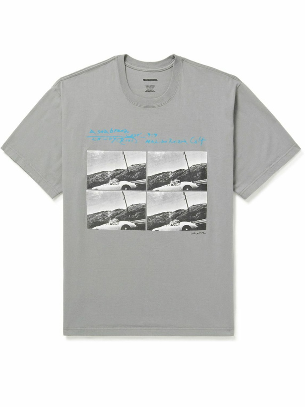 Photo: Neighborhood - Osamu Nagahama Printed Cotton-Jersey T-Shirt - Gray