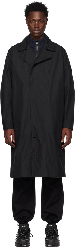 Photo: Stone Island Black Offset Placket Coat