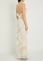 Loveshackfancy Rialto Floral-print Chiffon Maxi Slip Dress Light Pink