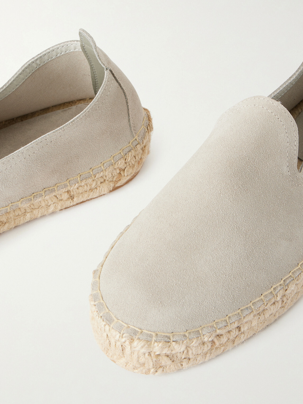 MORJAS - The Espadrille Suede Espadrilles - Gray