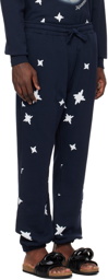 JW Anderson Navy Star Print Sweatpants