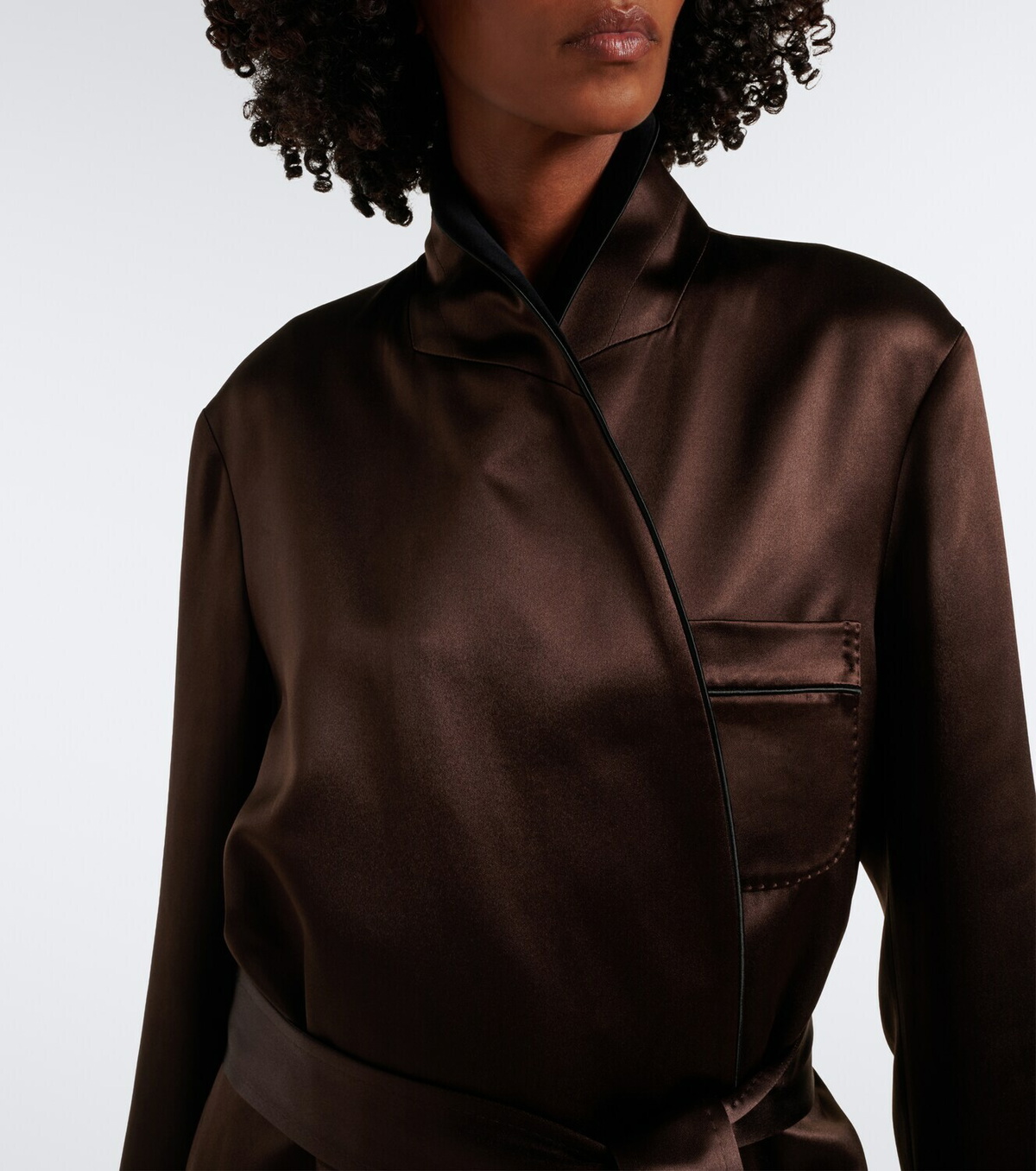 Tom Ford Silk satin wrap coat