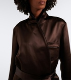 Tom Ford Silk satin wrap coat