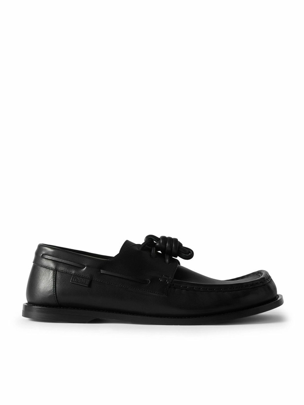 Photo: LOEWE - Campo Leather Boat Shoes - Black