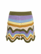 ZIMMERMANN - Raie Striped Cotton Knit Shorts