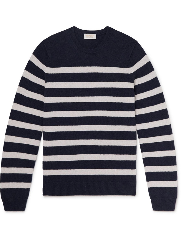 Photo: John Smedley - Johan Slim-Fit Recycled Cashmere and Merino Wool-Blend Sweater - Blue
